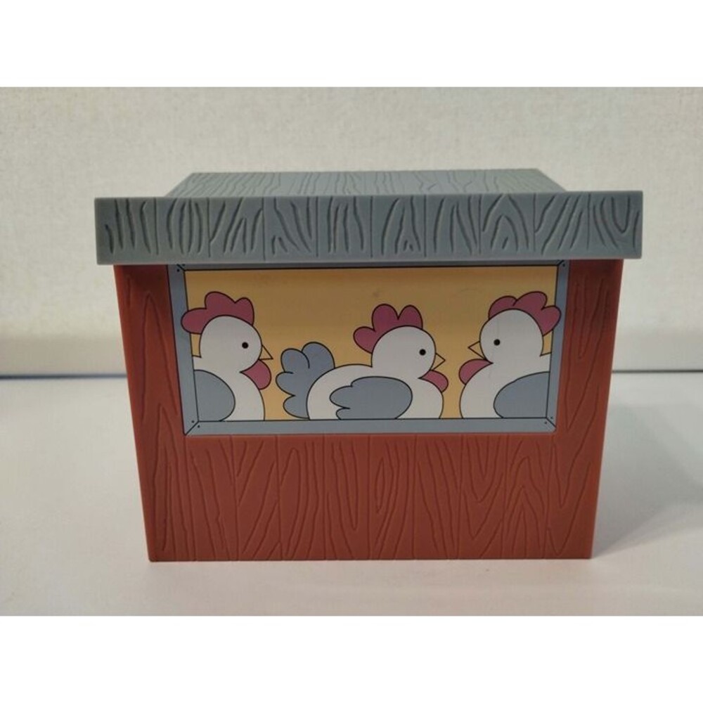 1980's Avon Down on the Farm Chicken Coop Recipe Box